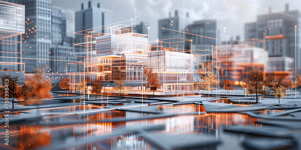Urban Techscape: The Smart City Concept, Futuristic Skyline: The Digital City Integration