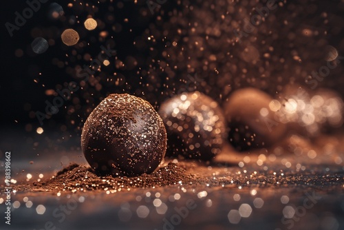 Truffles with shimmering dust