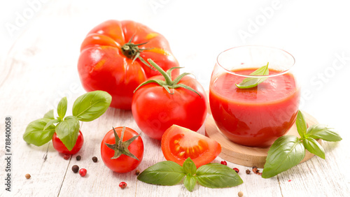glass of tomato juice or gazpacho