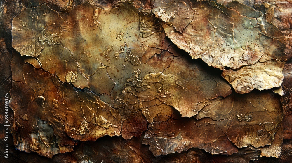 Detailed view of rough tree bark texture up close