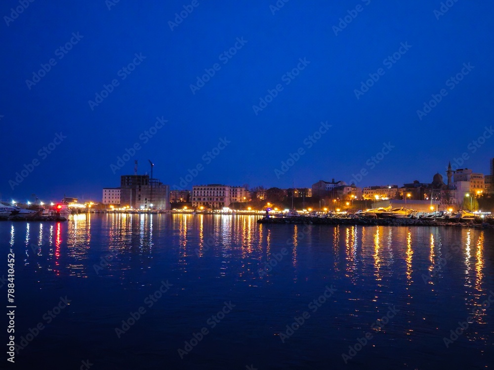 Night Lights: Constanța Cityscape by the Sea