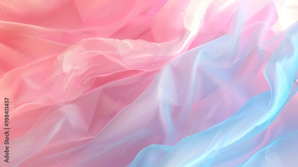 Closeup of rippled silk fabric, 3d render illustration Closeup of rippled silk fabric, 3d render illustration