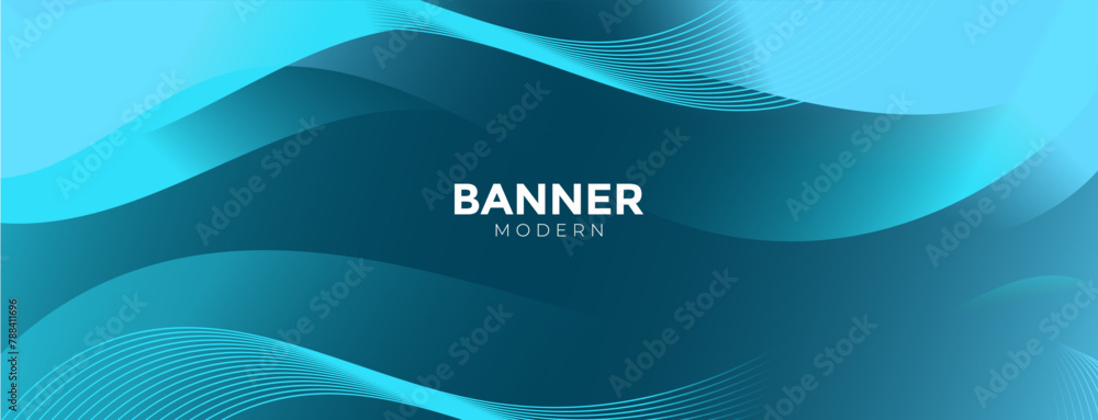 Abstract blue background with lines, Blue gradient banner Abstract blue background with lines, Blue gradient banner