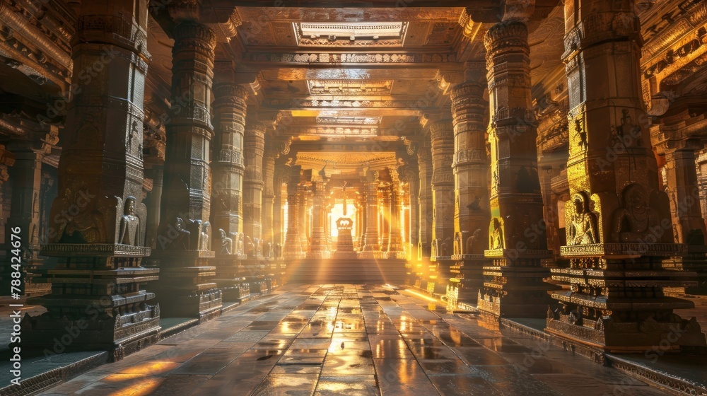 Hindu temple in southern India Hindu temple in southern India