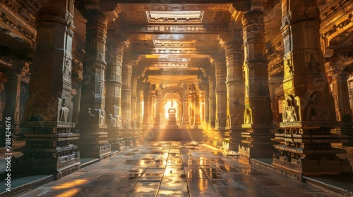 Hindu temple in southern India photo