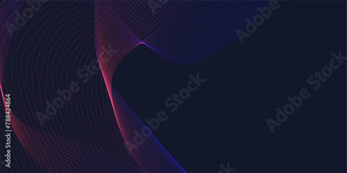 Abstract gradient line, geometric line drawing.