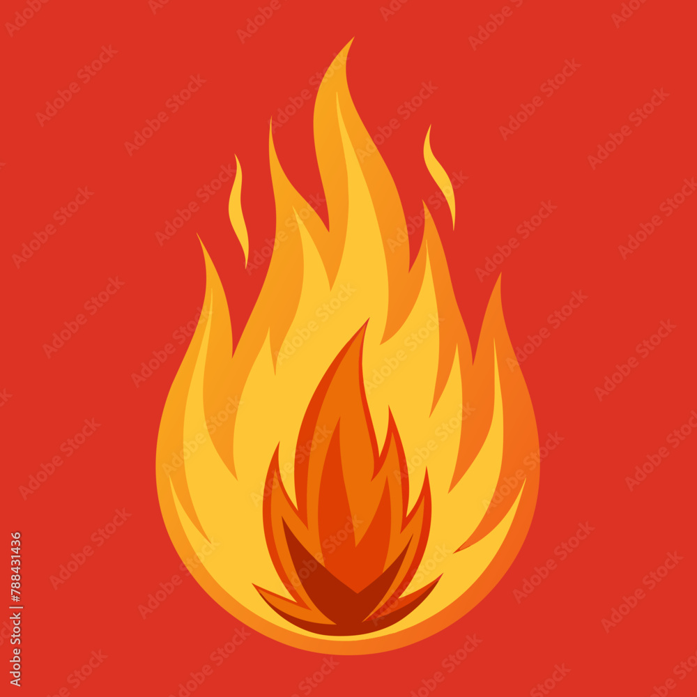 illustration of a fire illustration of a fire
