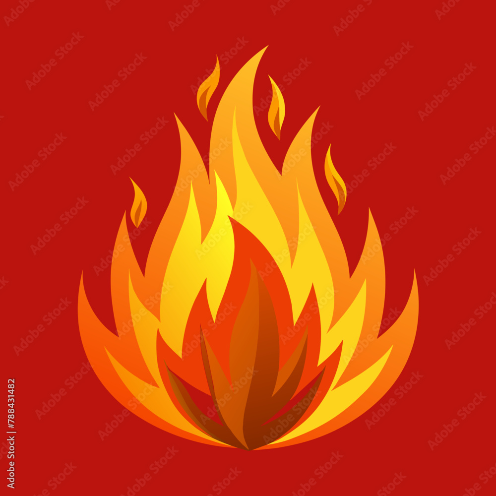 illustration of a fire illustration of a fire
