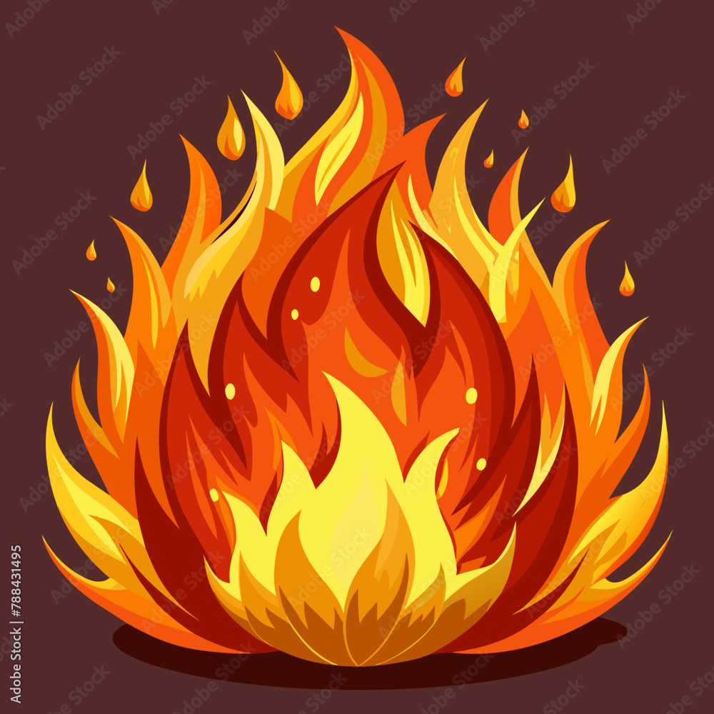 illustration of a fire illustration of a fire