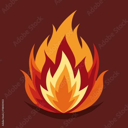 illustration of a fire