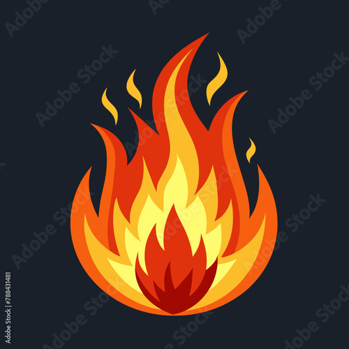 illustration of a fire