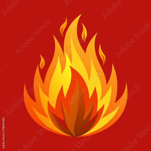 illustration of a fire