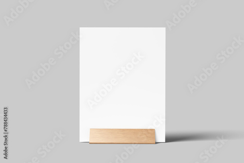 Table tent mockup Blank 3d illustration 