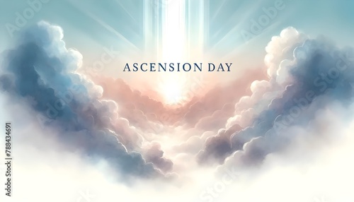 Watercolor illustration representing the concept of ascension day.