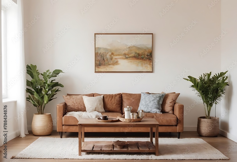 Frame mockup, ISO A paper size. Living room wall poster mockup. Interior mockup with house background. Modern interior design. 3D render Frame mockup, ISO A paper size. Living room wall poster mockup. Interior mockup with house background. Modern interior design. 3D render
