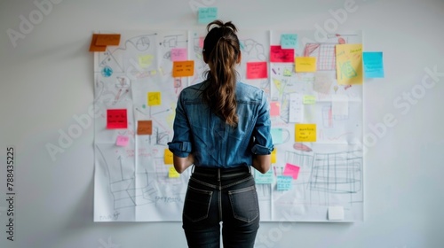 A leader leading a brainstorming session with a whiteboard, encouraging creativity and innovation. 