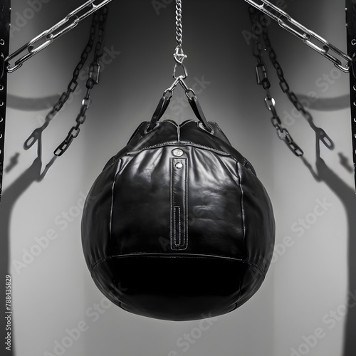boxing gloves hanging on a wall © sasa