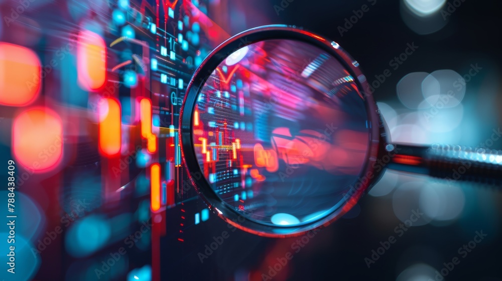 A compelling perspective on stock market growth, business investing, and data concepts A compelling perspective on stock market growth, business investing, and data concepts
