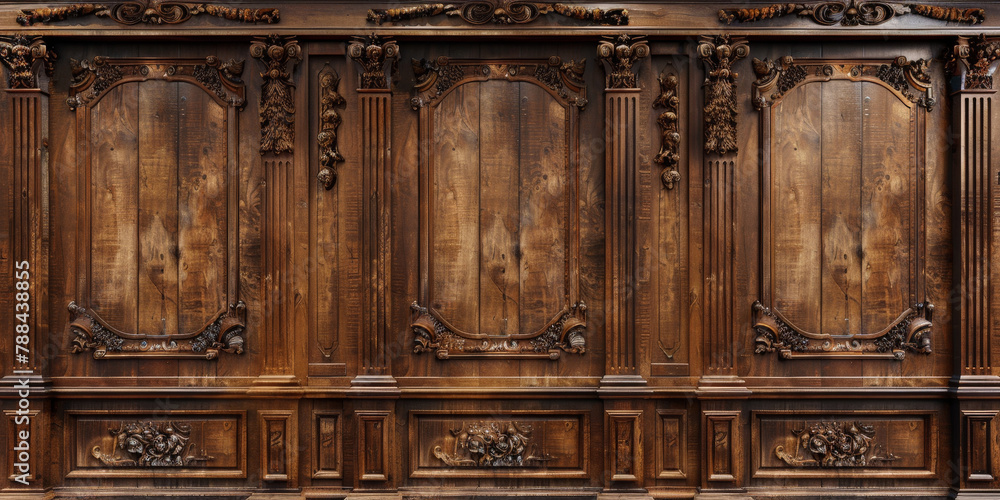 brown paneling wall background , empty room interior with wooden wall panels, copy space, Luxury wood paneling background or texture brown paneling wall background , empty room interior with wooden wall panels, copy space, Luxury wood paneling background or texture