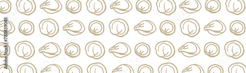 Isolated vector set of meat dumplings. Vareniki. Pelmeni. National dishes. Sketch hand drawn Pelmeni. Ukranian, russian food. Products from the dough and meat. Pattern.