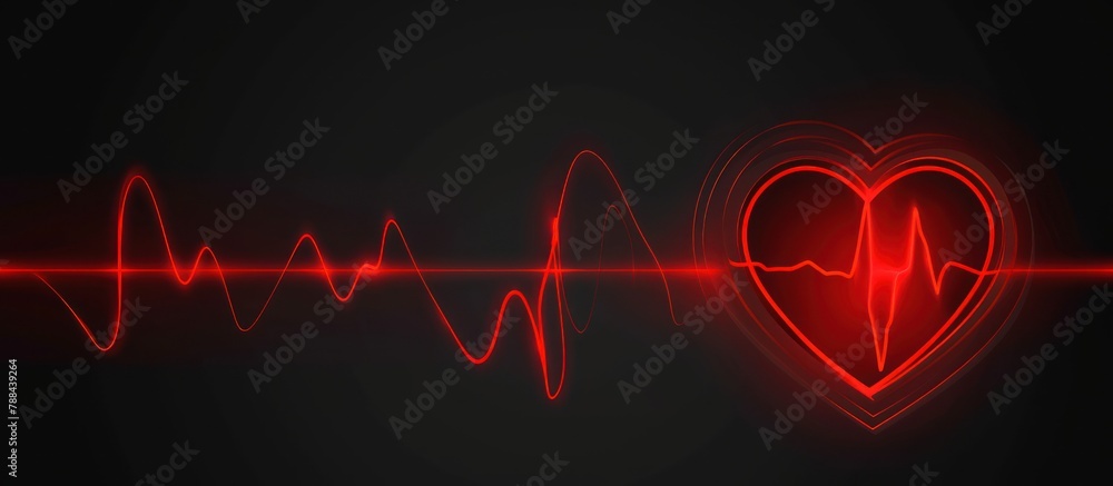 heart rate continuous one line drawing. heart rate continuous one line drawing.