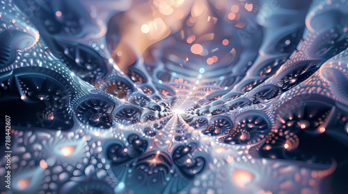 Technological Fractal Design With Intricate Patterns photo