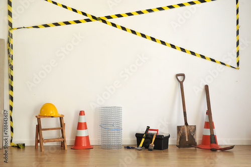  ferramentas de trabalho construção civil equipamentos de segurança maquete de equipamentos de construção, photo