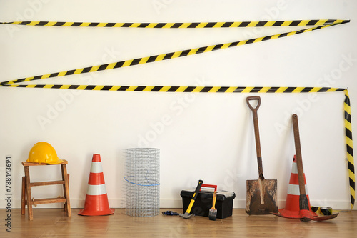  ferramentas de trabalho construção civil equipamentos de segurança maquete de equipamentos de construção, photo