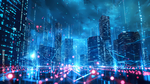 Virtual Cityscape With Connected Data Network