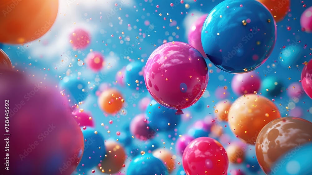celebration background with ballons element