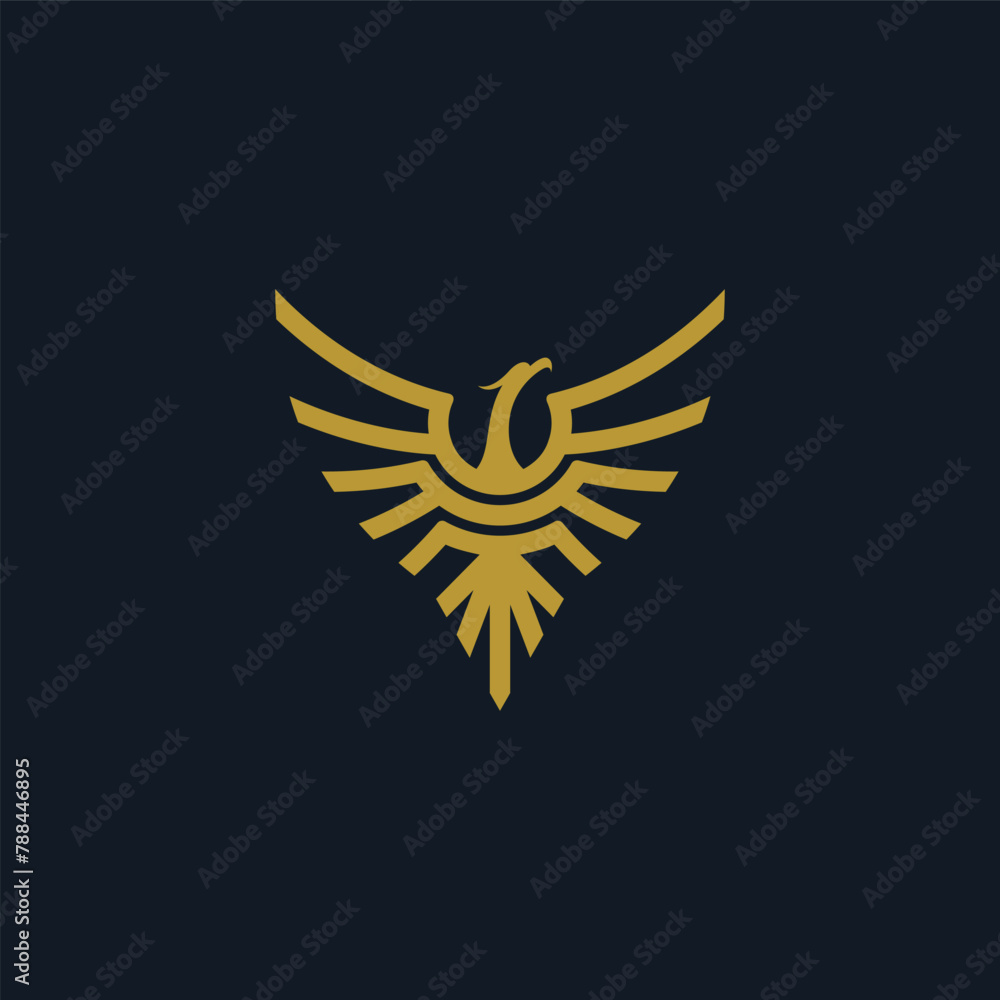 phoenix bird flying logo template phoenix bird flying logo template