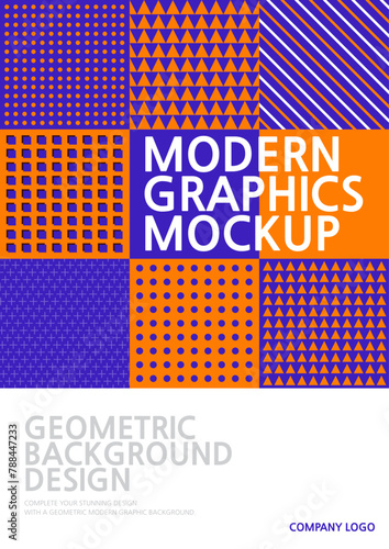 다채로운 기하학 도형으로 구성된 배경 이미지
