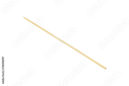 wooden barbecue skewer isolated from background