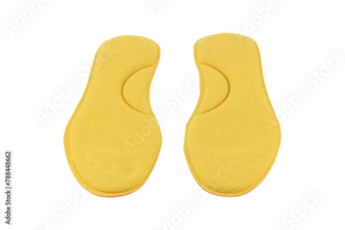 orthopedic shoe insoles isolated from background