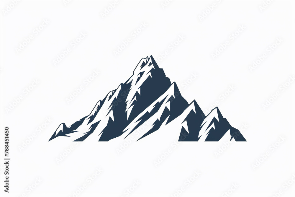 A minimalist logo design of a mountain peak, symbolizing the pursuit of dreams.