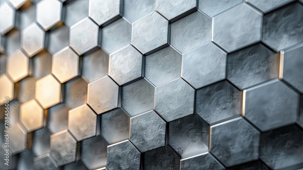 Abstract Hexagonal Geometric Wall Abstract Hexagonal Geometric Wall