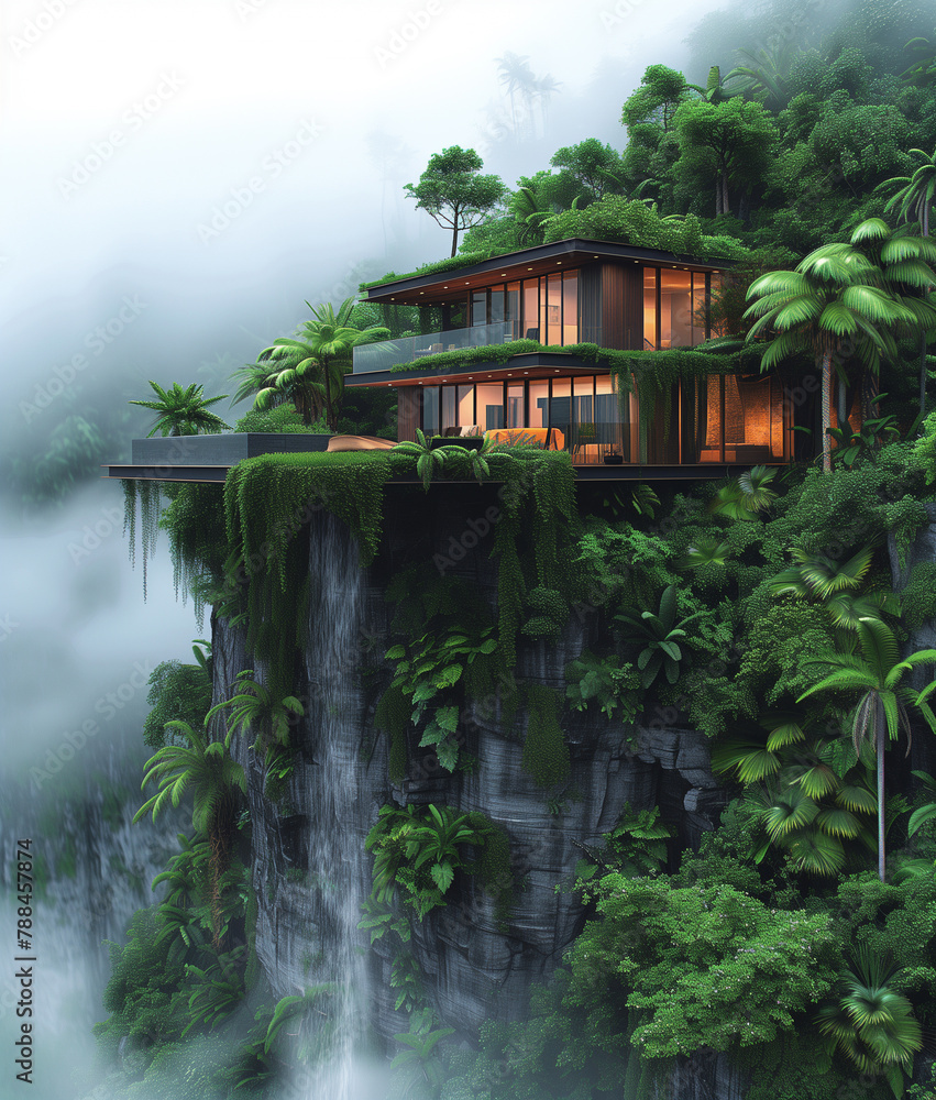 Fototapeta premium Green city of the future. City of the future. Harmony of city and nature.