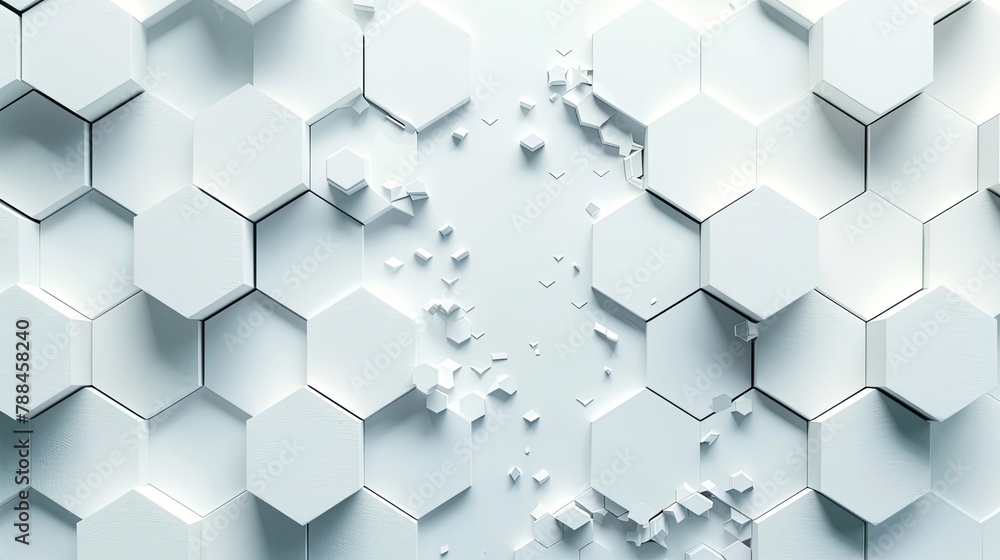 Abstract Hexagonal Geometric Wall Abstract Hexagonal Geometric Wall