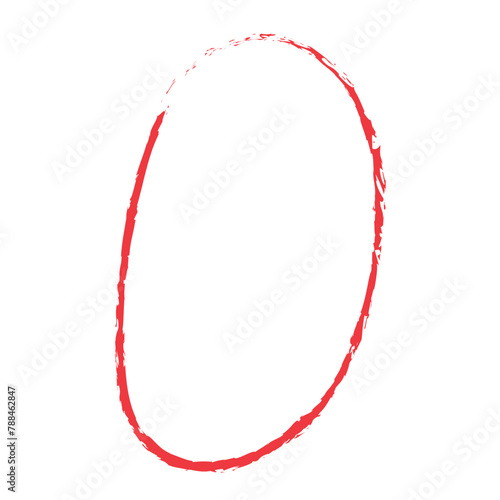 red circle brush stroke marker highlighter