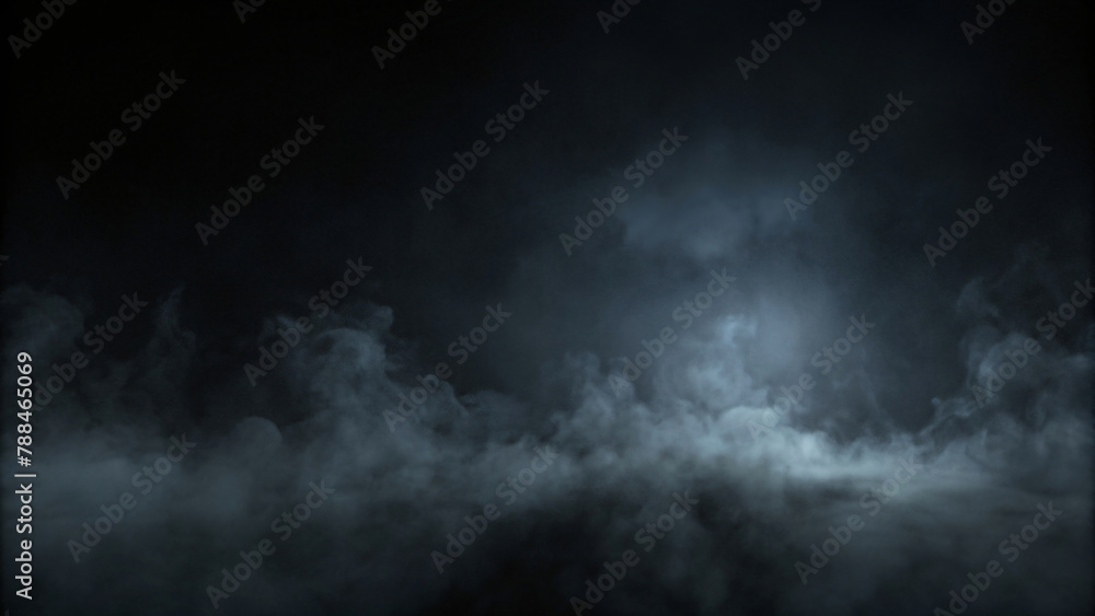 Black background with Lightning and Dark Clouds