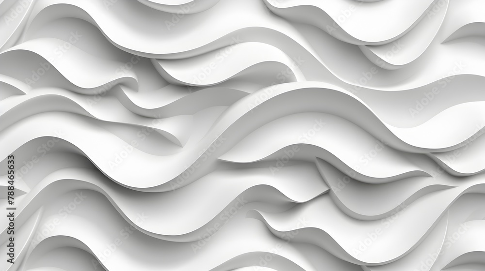 Captivating 3D White Wave Pattern with Dynamic Light Play for Stylish Wall Decor Captivating 3D White Wave Pattern with Dynamic Light Play for Stylish Wall Decor