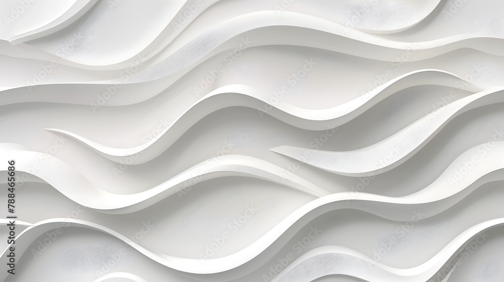Fototapeta premium Modern Elegance: Stunning 3D Waves Wall Panel for Innovative Home Interiors