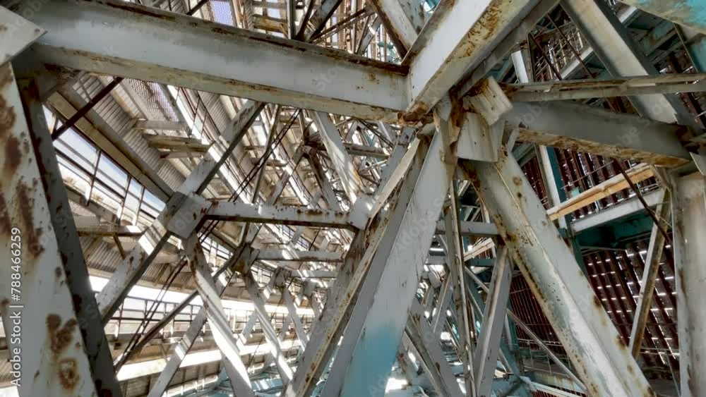 Old steel structure. Rust of metals Old steel structure. Rust of metals
