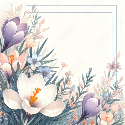 Floral Arrangement with Lush Spring Blooms and Soft Pastel Tones