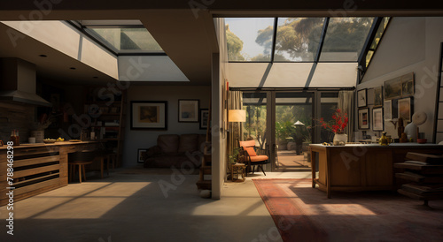 Cozy Artist's Home Studio with Skylight