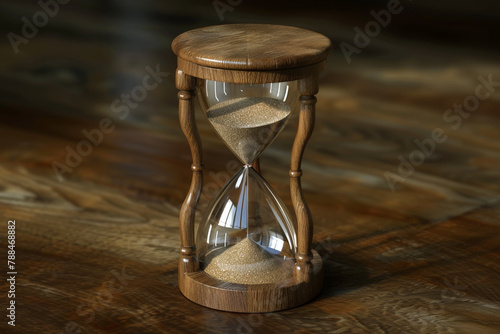 A simple, elegant hourglass symbolizing time.