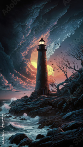 lighthouse on the coast