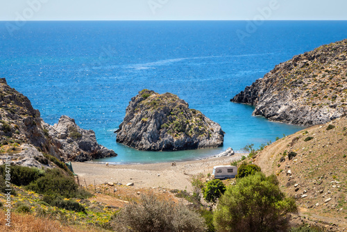 Stena beach near Kali Limenes, Crete, Greece photo