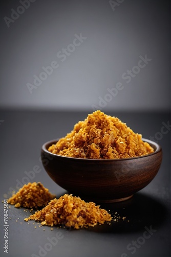 Asafoetida (lump) on a black background. photo