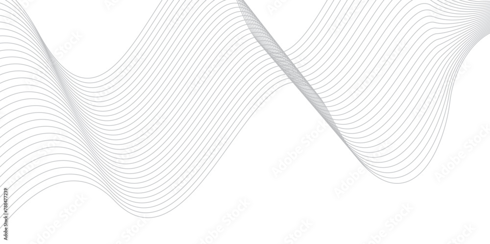 Seamless Abstract grey smooth wave lines. Modern white flowing wave lines and glowing moving lines. Undulate Grey Wave Swirl, frequency sound wave. Banner Pattern template. Seamless Abstract grey smooth wave lines. Modern white flowing wave lines and glowing moving lines. Undulate Grey Wave Swirl, frequency sound wave. Banner Pattern template.